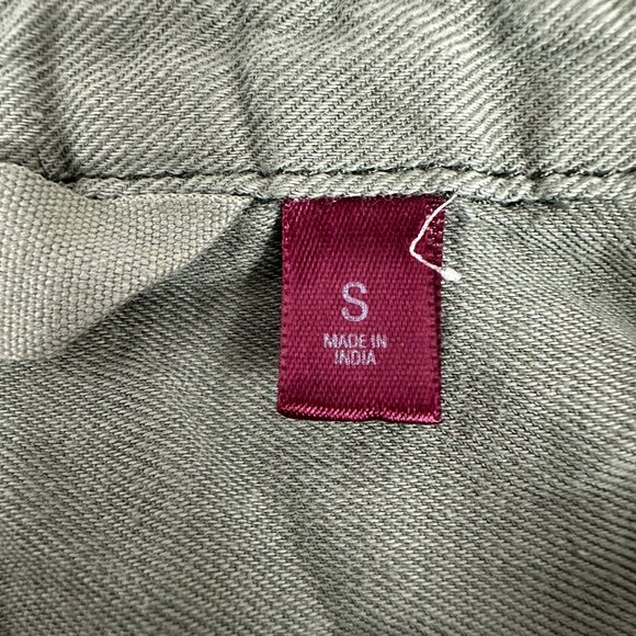 So Brand Olive Green Lace Up Long Sleeve Top Size Small - Picture 4 of 6